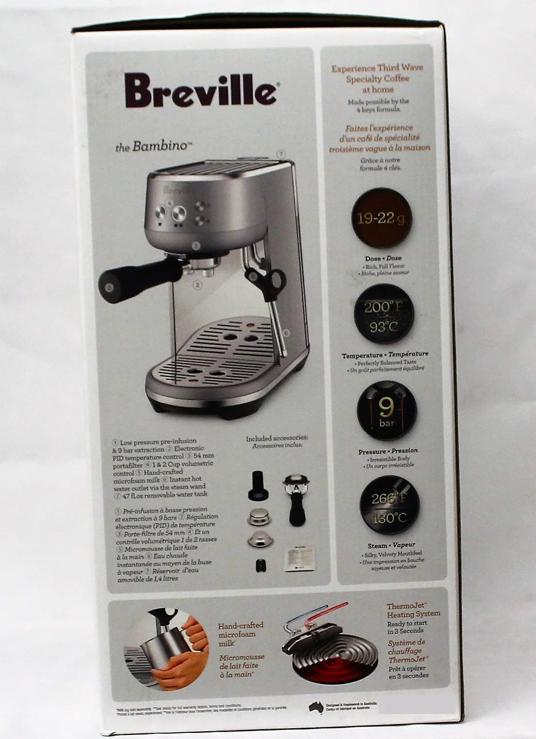 Breville BES450BSS1BU Bambino&#0153; Brushed Stainless Espresso Machine