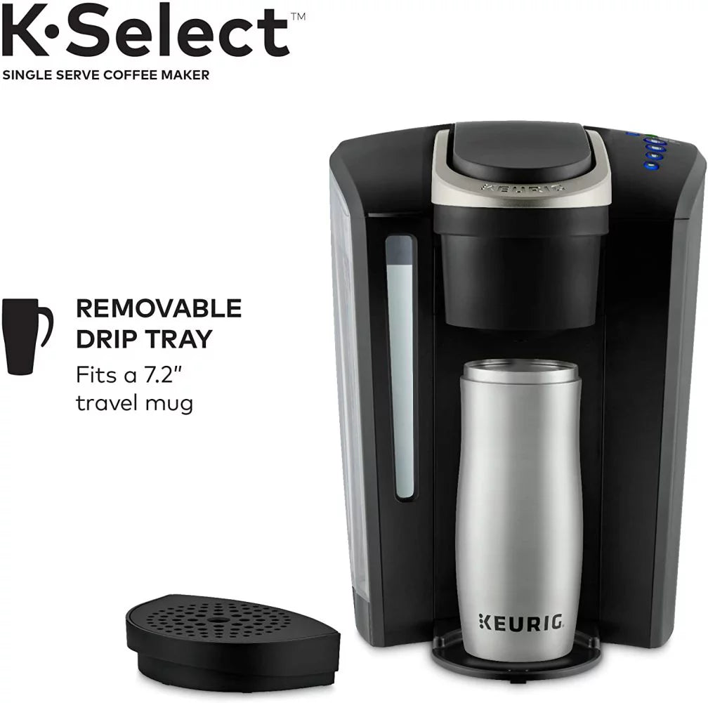 &#8220;Keurig K-Select Coffee Maker, Single Serve K-Cup Pod Coffee Brewer, With Strength Control and Hot Water On Demand, Matte Black&#8221;