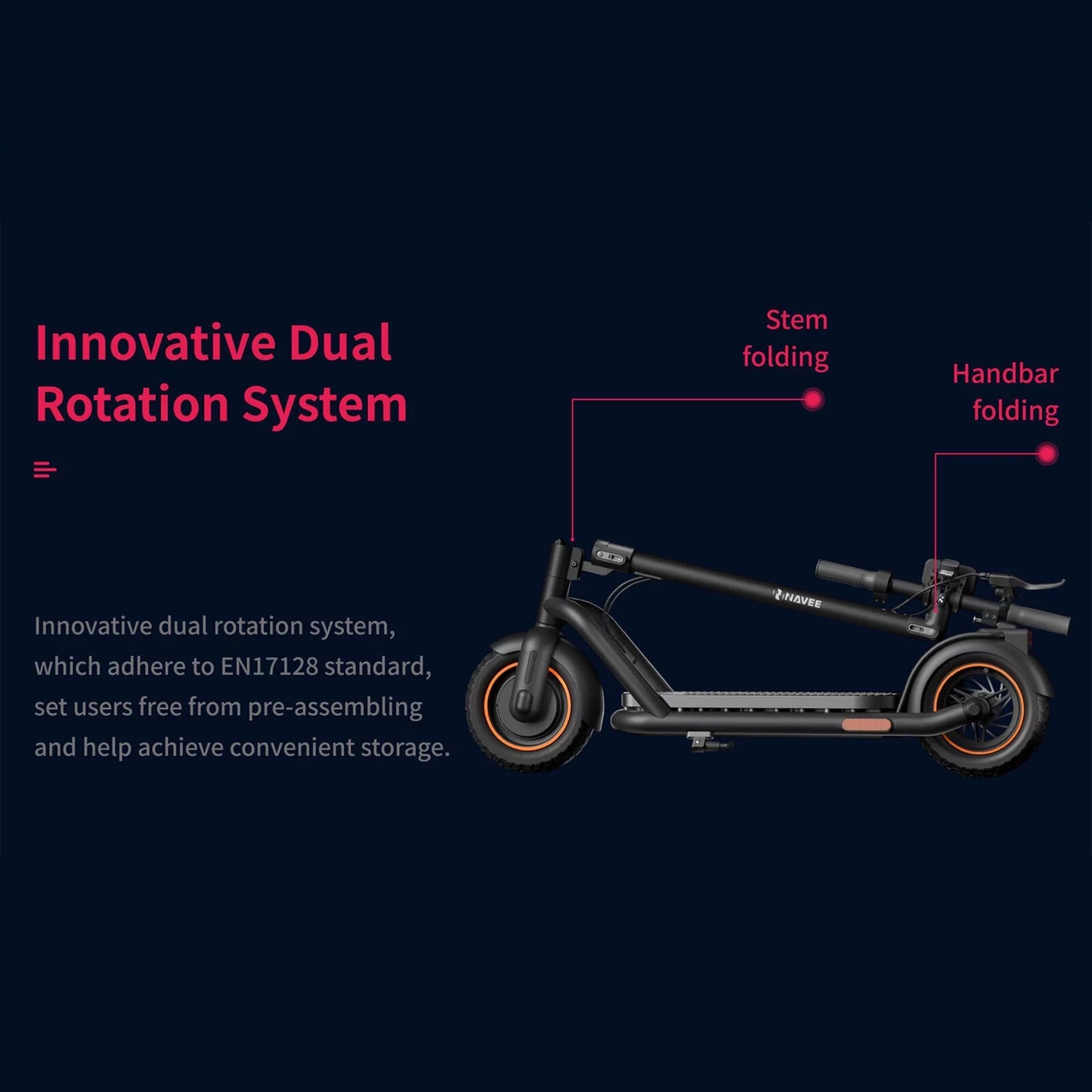 Andoer NAVEE N65 Electric Scooter for Adults/Teens 500W Motor 10&#8221; Pneumatic Tires Up to 40 Miles &#038; 15.5MPH Double Folding Kick Scooter with Dual-braking for Commute and Travel