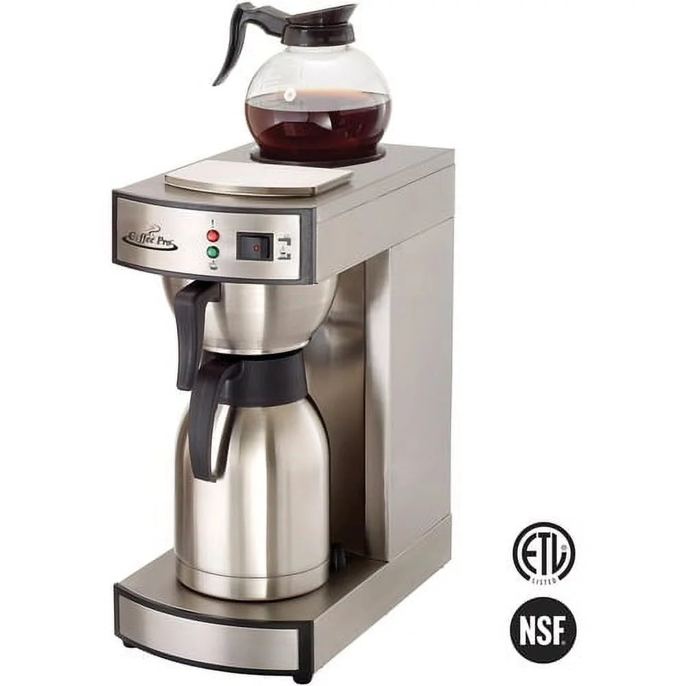 Coffee Pro Commercial Coffeemaker 2.32 quart &#8211; Stainless Steel &#8211; Stainless Steel