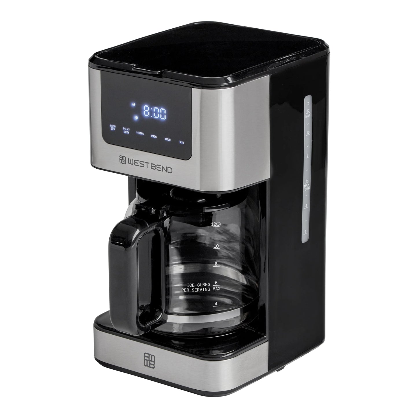 West Bend 12 Cup Hot &#038; Iced Coffee Maker, in Stainless Steel