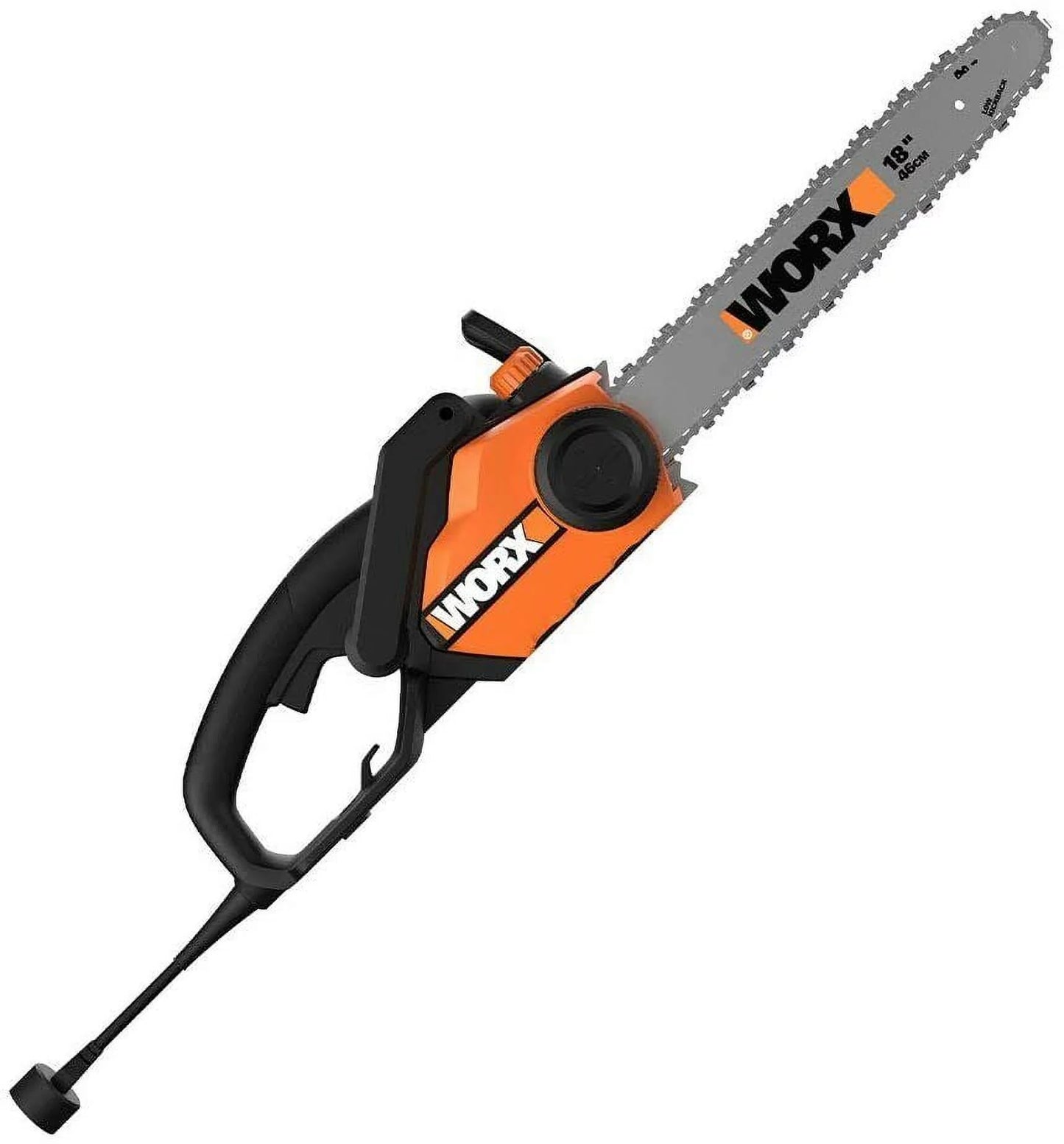 Worx WG304.2 18in 15 Amp Electric Chainsaw with Auto-Tension, Chain Brake