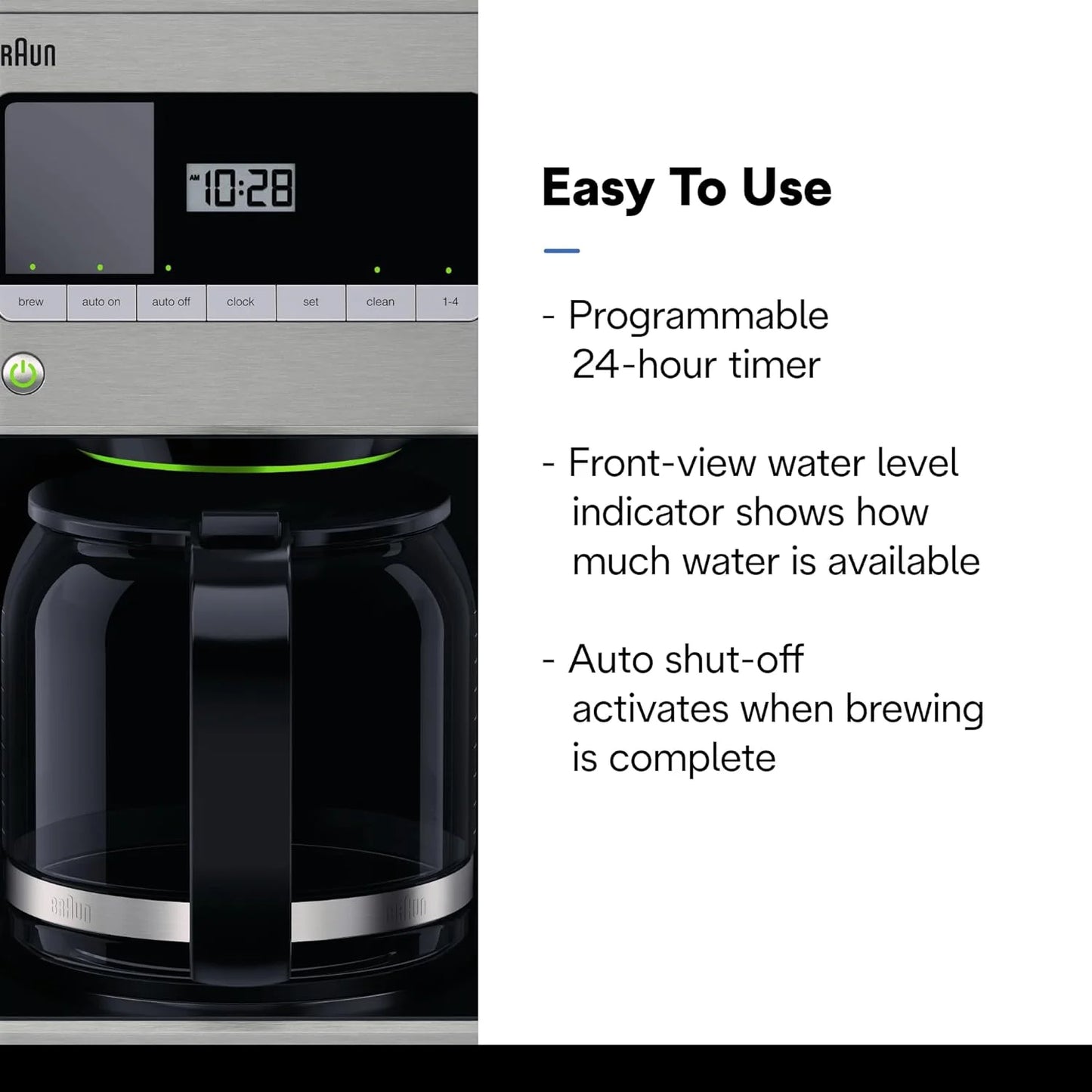 YONG 12-Cup Drip Coffee Maker, Stainless Steel &#8211; PureFlavor &#038; Fast Brew System &#8211; Three Brew Modes &#8211; 24-Hour Programmable Timer &#8211; Dishwasher Safe