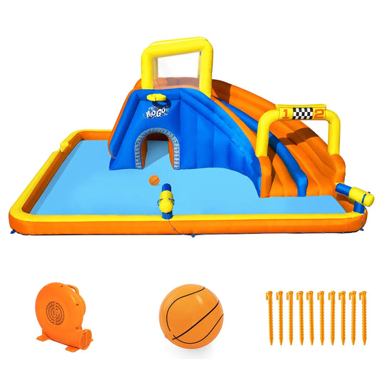 Bestway H2OGO! 18&#8242; x 16.5&#8242; x 8.6&#8242; Super Speedway Child Inflatable Water Park