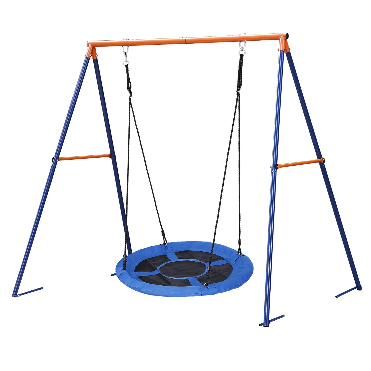 ZenSports 40&#8221; Kids Flying Saucer Swing with Swing Stand Set 440lbs Heavy-Duty Frame Outdoor Fun Green