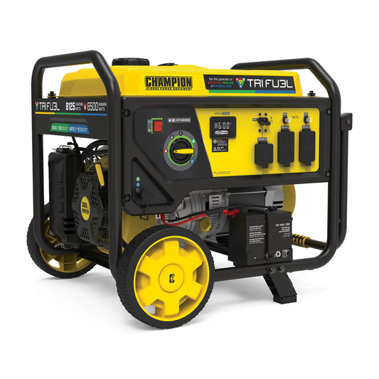 Champion Power Equipment 6500-Watt Tri-Fuel Portable Generator with CO Shield and Electric Start