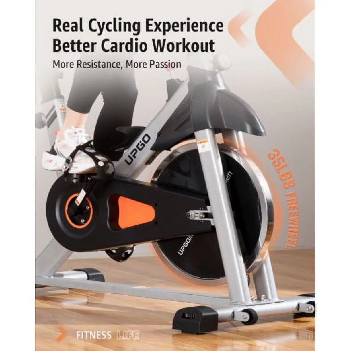 YOSUDA UPGO Indoor Cycling Bike Stationary Bike with 270lb Max Weight Exercise Bicycle with Ipad Mount &#038; Comfortable Seat Cushion for Home Cardio Workout