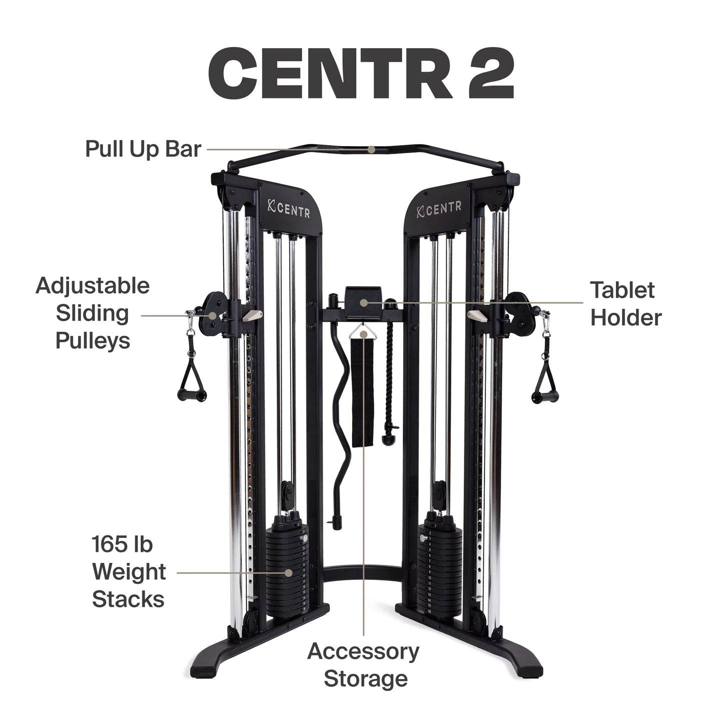 Centr by Chris Hemsworth Centr 2 Home Gym Functional Trainer for Total Body Strength Training with 3-Month Centr Membership