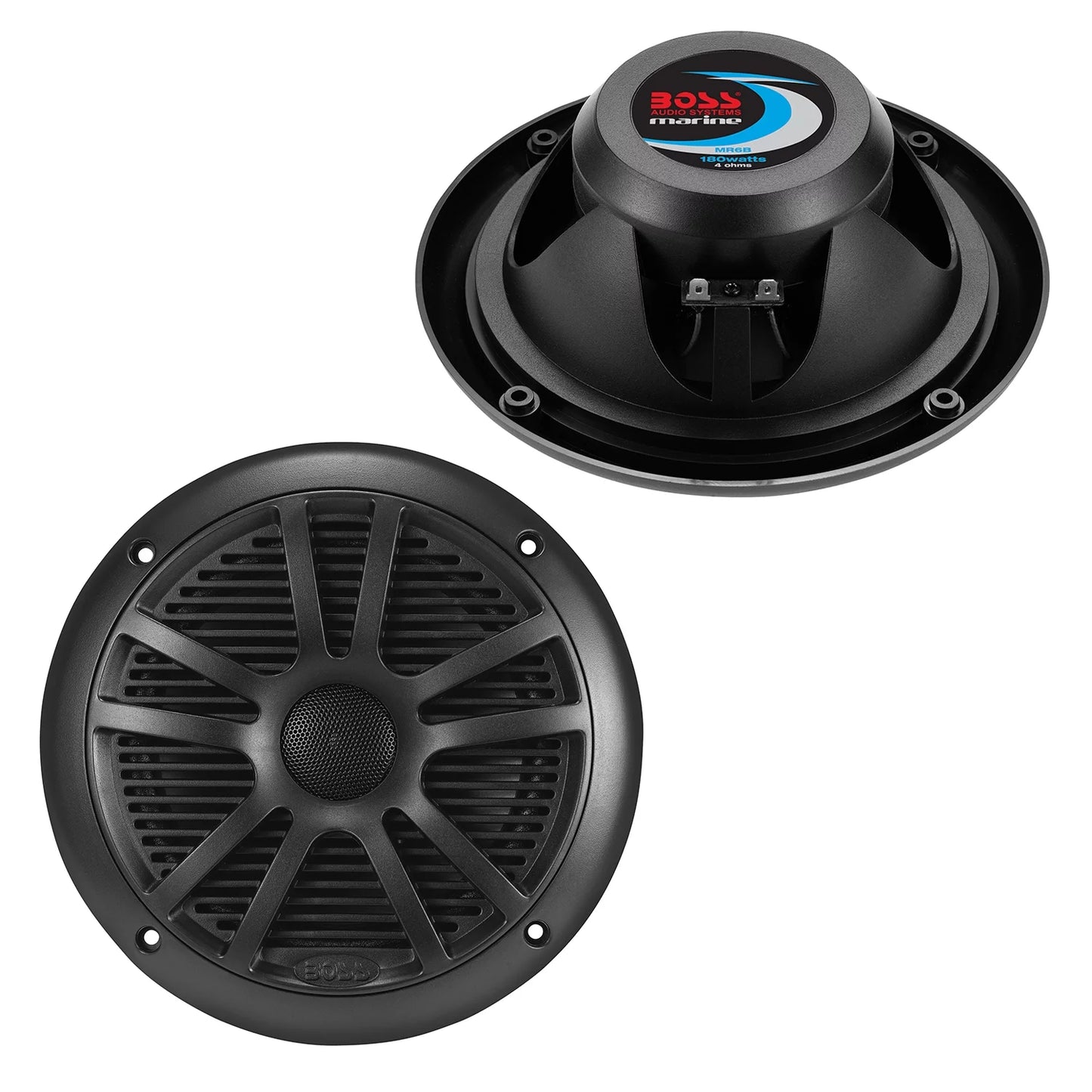 Boss Audio  6.5&#8243; Dual Cone 180W Marine Full Range Speakers &#8211; Black