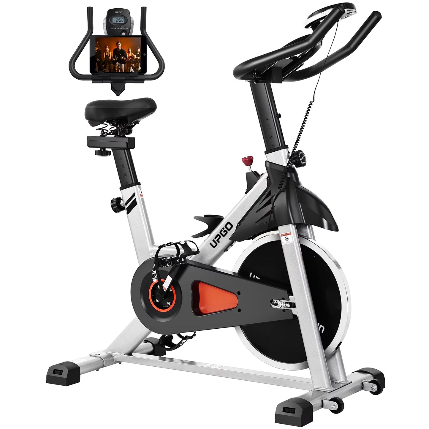 YOSUDA UPGO Indoor Cycling Bike Stationary Bike with 270lb Max Weight Exercise Bicycle with Ipad Mount &#038; Comfortable Seat Cushion for Home Cardio Workout