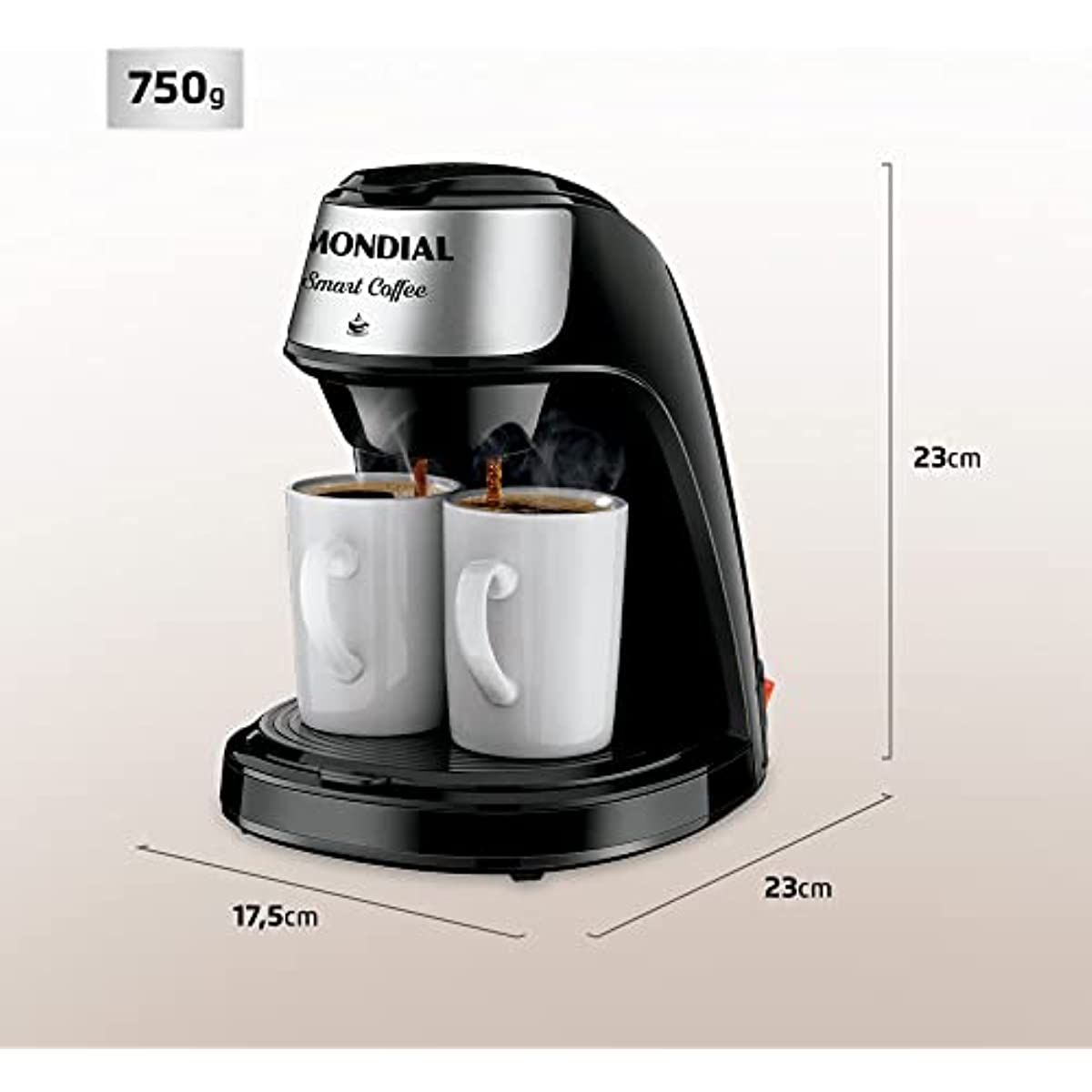 Cafeteira Mondial 2 xícaras Smart Coffee C-42-2X-BI CAFETEIRA C-42-2X-BI 127V/60HZ 2 XÍCARAS