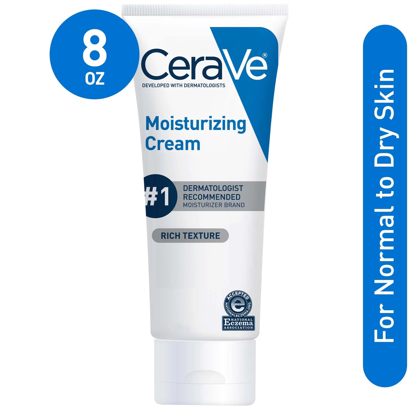 CeraVe Moisturizing Cream, Face &#038; Body Moisturizer for Normal to Very Dry Skin, 8 oz