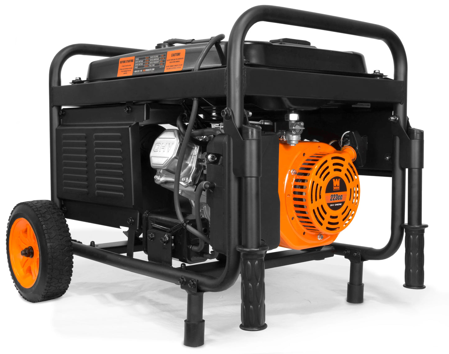 WEN 4750-Watt Portable Generator with Electric Start and Wheel Kit