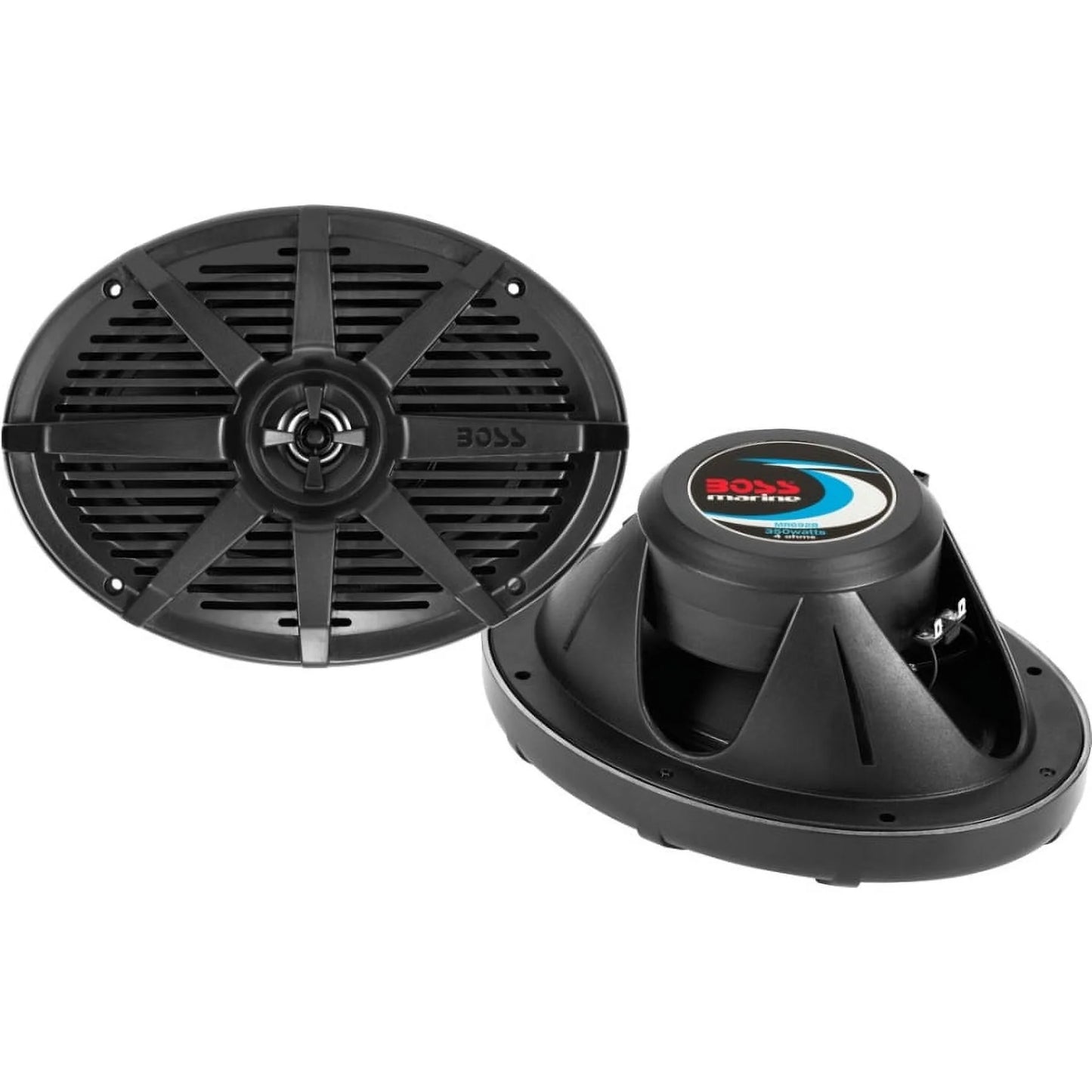 BOSS Audio Systems MR692B 6 x 9 Inch Marine Stereo Speakers &#8211; 350 Watts Max, 2 Way, Full Range Audio, Tweeters, Weatherproof, Sold in Pairs