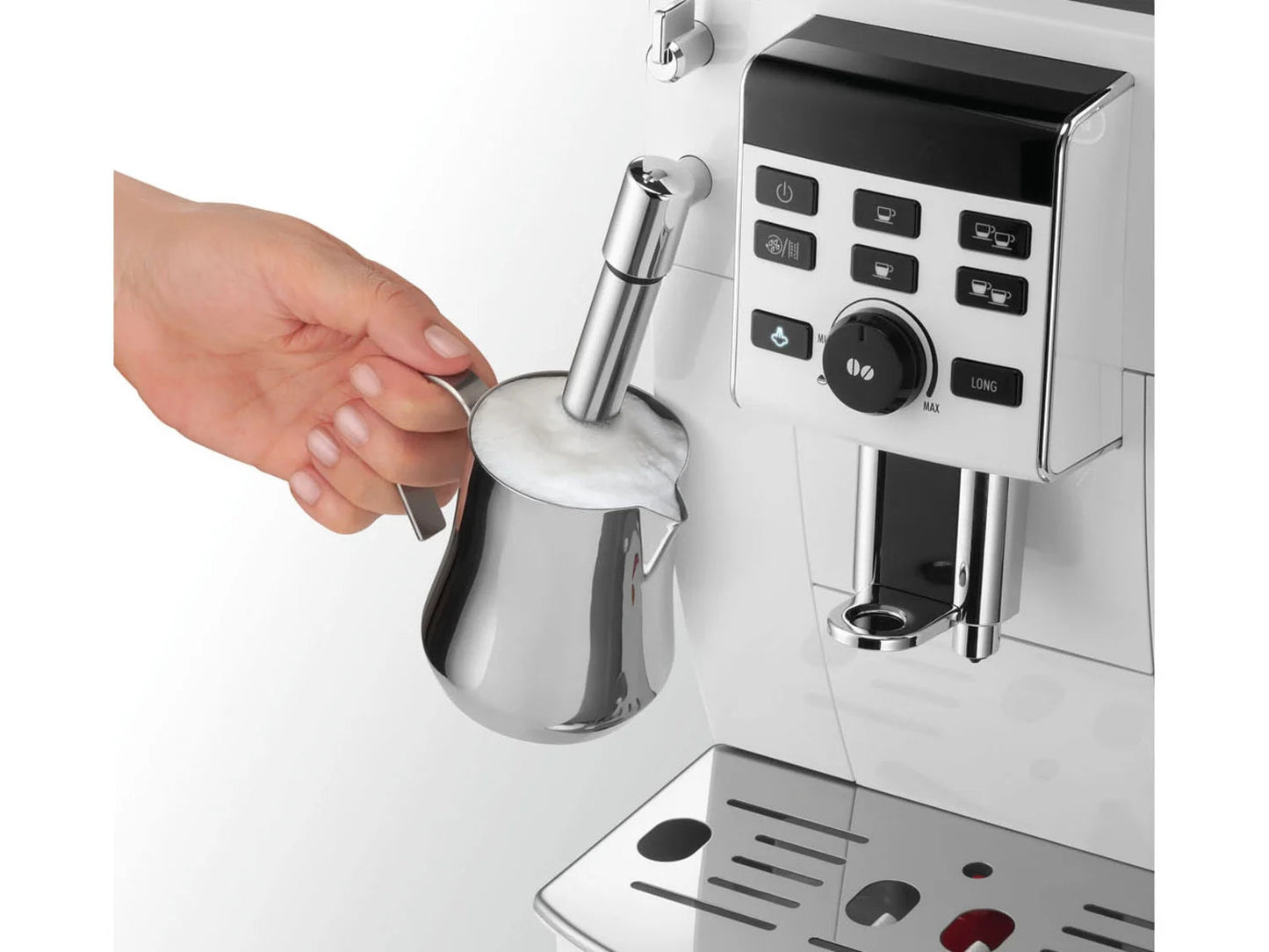 Delonghi coffee machine »ECAM13.123.W«, super compact, white