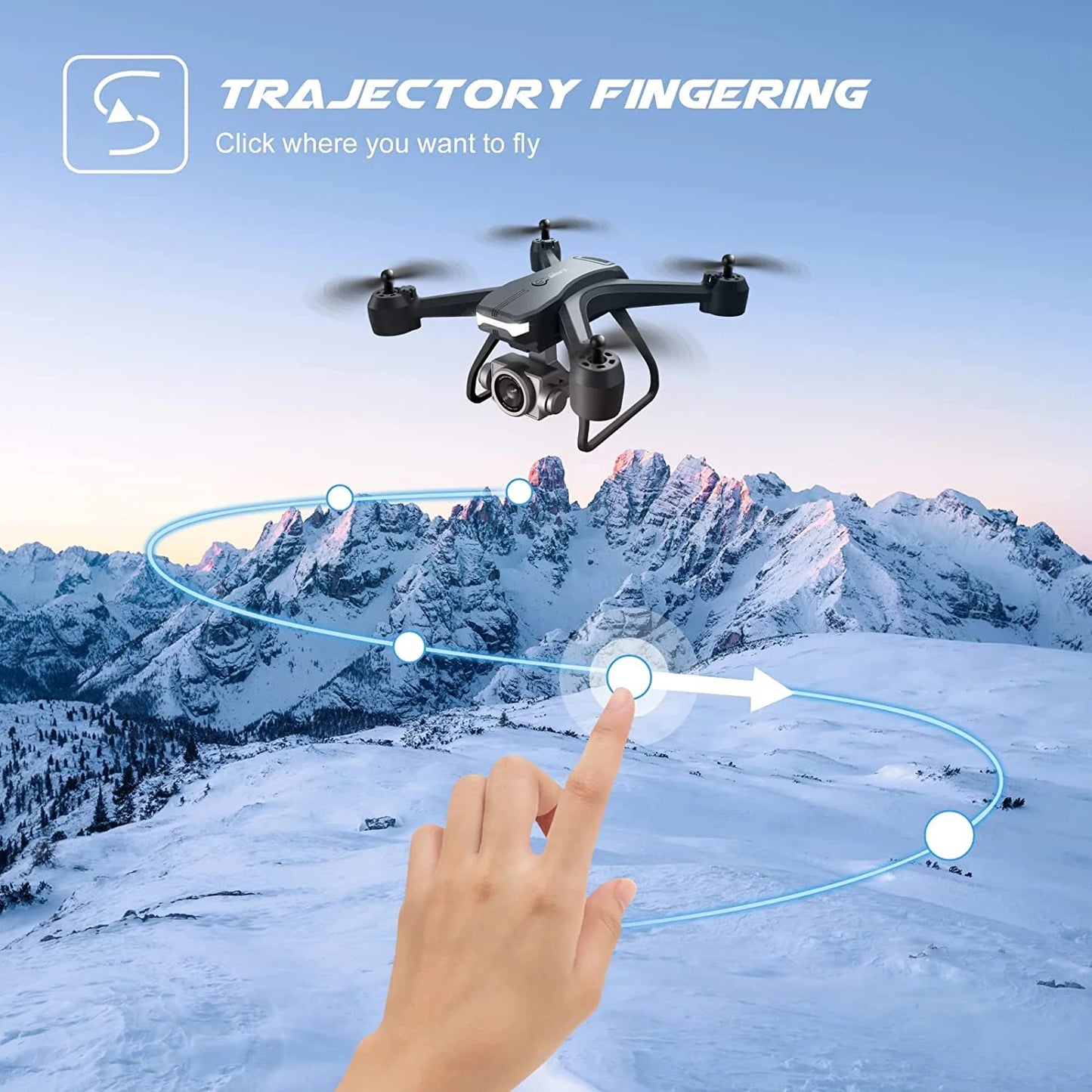 4DRC V14 Drone with 1080P HD Camera Live Video 120??Wide-Angle Wifi Altitude Hold, 3D Flip 2 Batteries Black