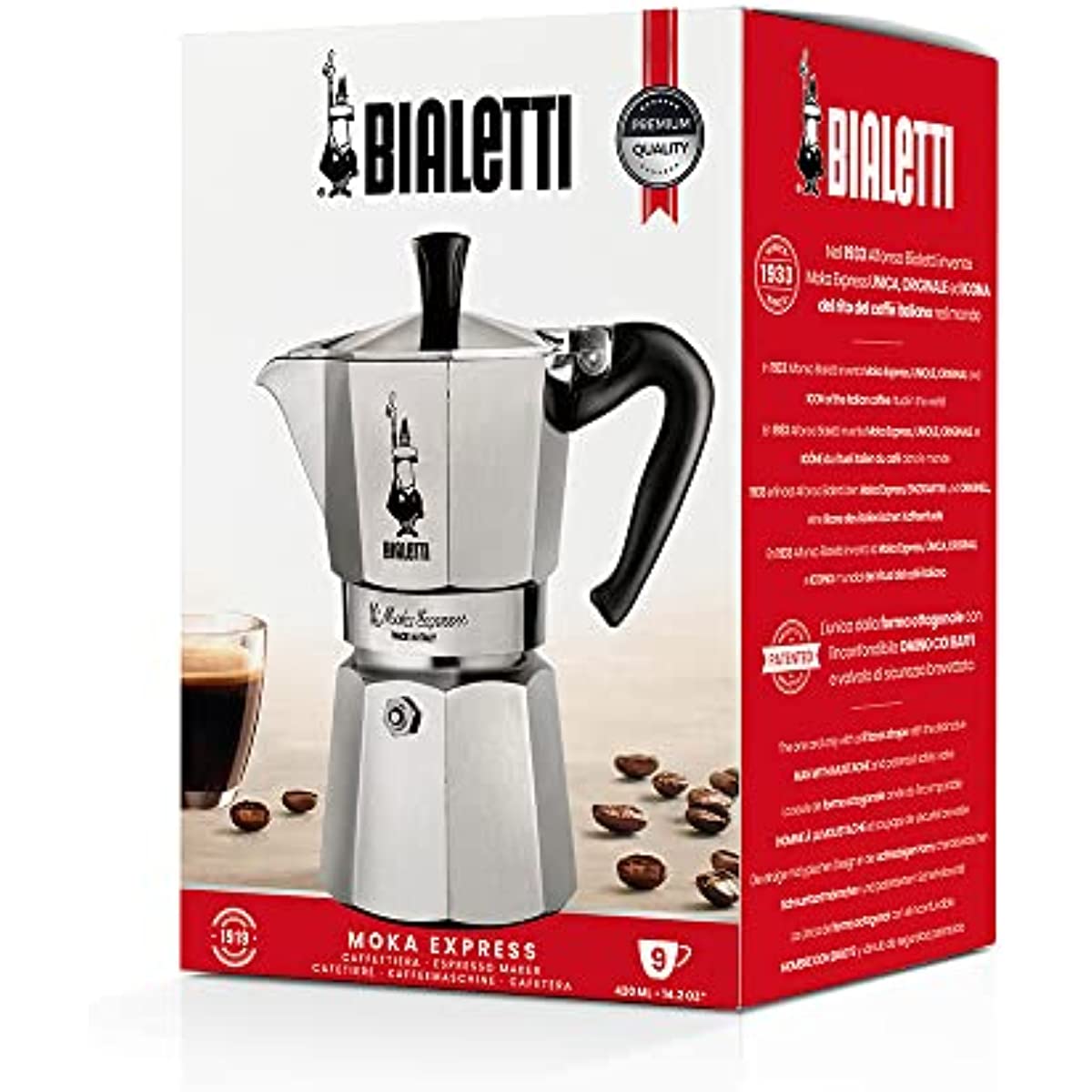 Bialetti Cafeteira, Alumínio, Prata, 12 xícaras