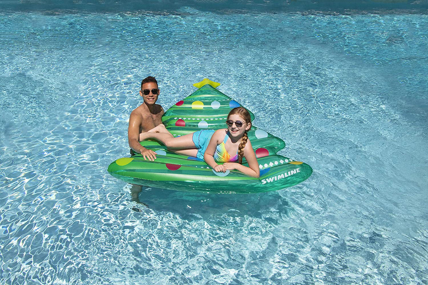 70&#8243; Christmas Tree Inflatable Pool Mattress Raft