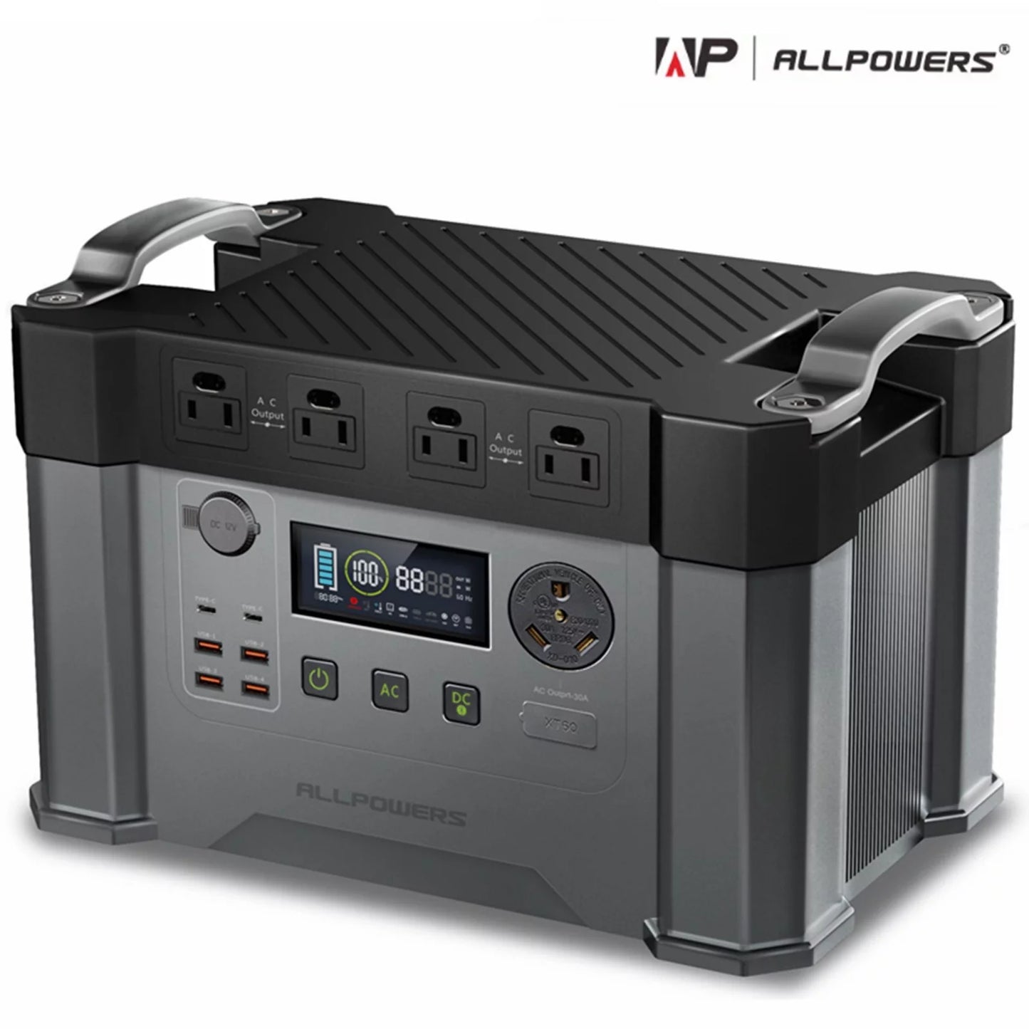 ALLPOWERS S2000 Pro Portable Solar Generator, 2400W 1500Wh Portable Power Station for Camping RV Camper Home Emergency