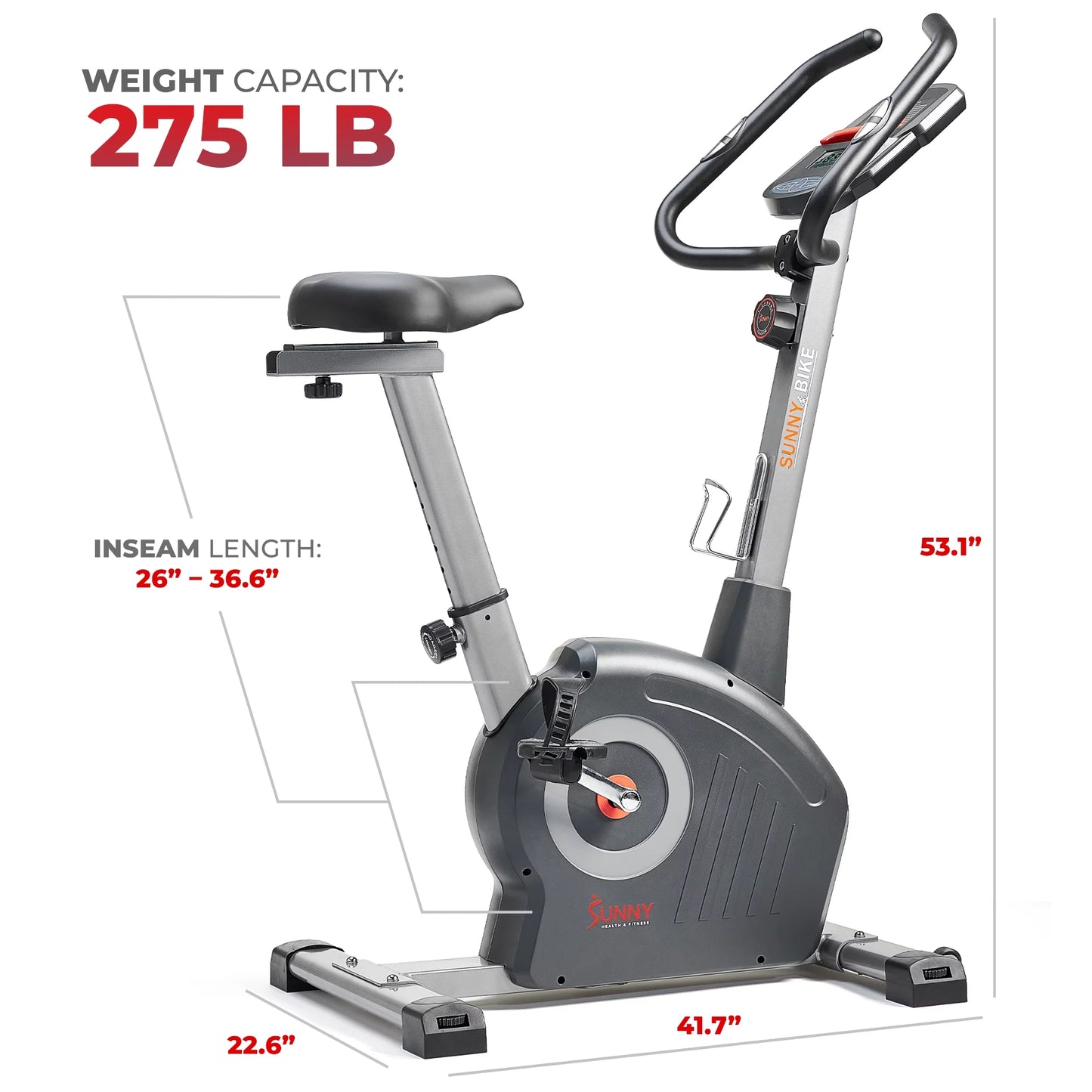 Sunny Health &#038; Fitness Elite Interactive Series Upright Exercise Bike (SF-B220045)