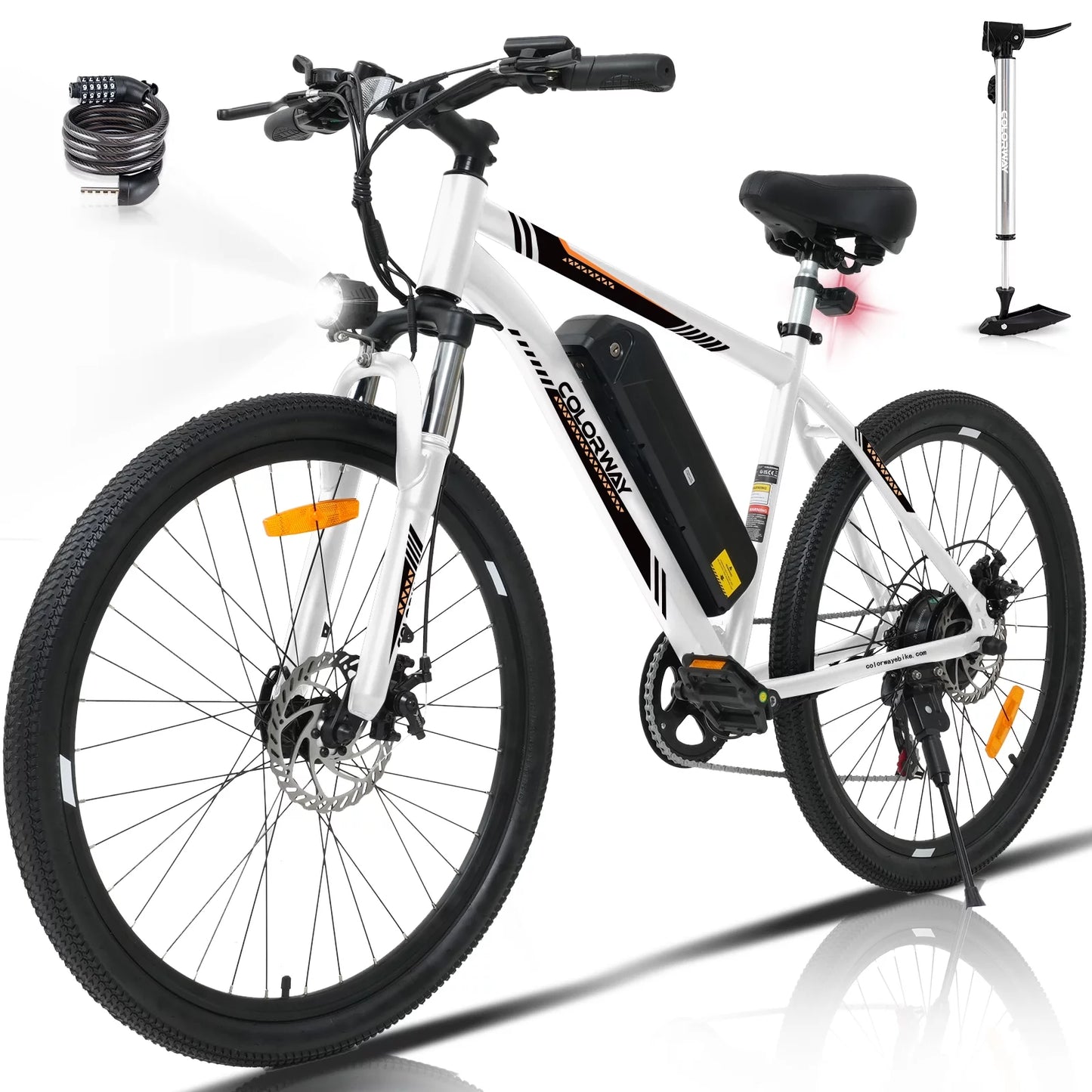 COLORWAY 26&#8243; Electric Bike, 500W/36V/11.2AH Removable Battery E Bike,Max.speed 19.9MPH Bicycle for Teenager and Adults-BK15M