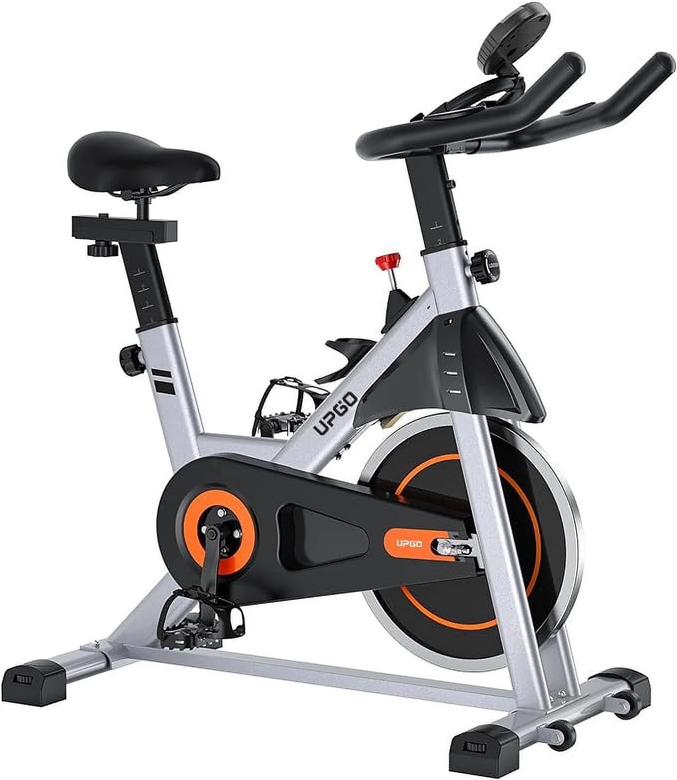 UPGO Indoor Cycling Bike Stationary Exercise Bike Cycle Bike with Ipad Mount &#038; Comfortable Seat Cushion