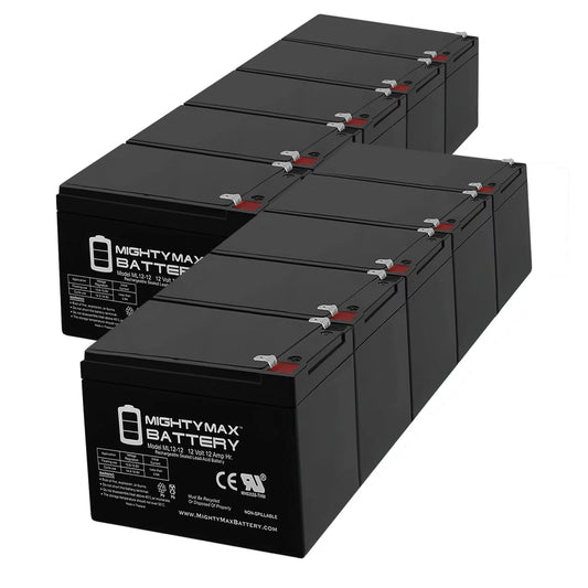 12V 12AH Battery for Optima Digital 1200 Battery Chargers &#8211; 10 Pack