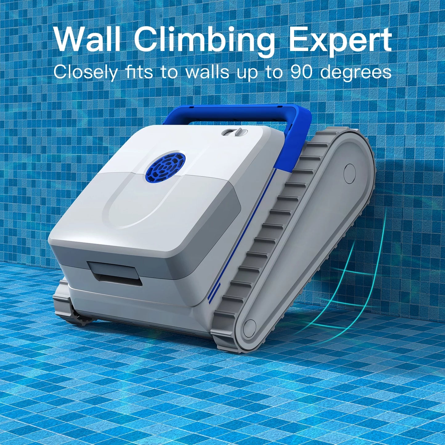 AIRROBO PC100 Cordless Robotic Pool Cleaner with Wall Climbing and Powerful Active Scrubbing for Inground &#038; Above Ground Flat Pools up to 3100 Sqft