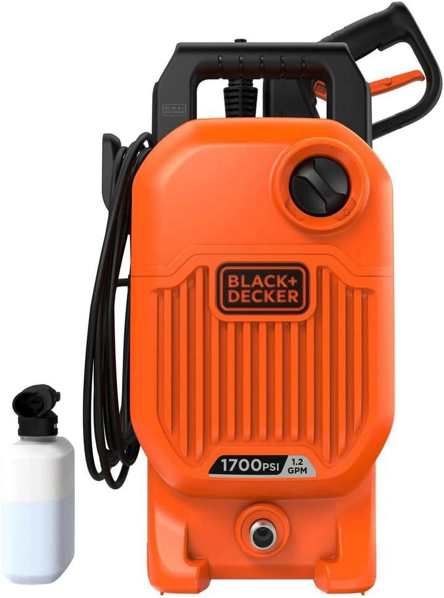 BLACK+DECKER Electric Pressure Washer, Cold Water, 1700 PSI, 1.2 GPM BEPW1700