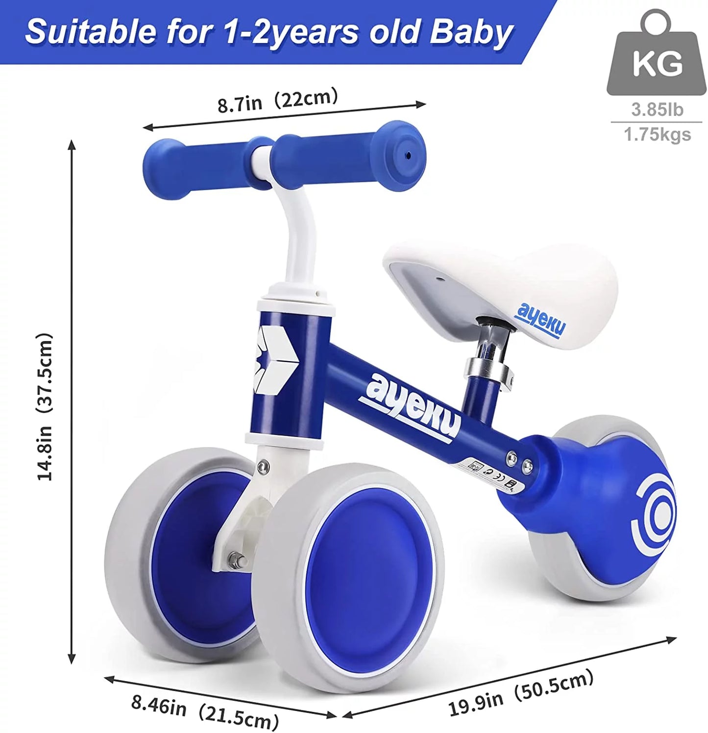 Cyber and Monday Deals 2023 AyeKu Baby Balance Bike Toys for 1 Year Old Boy Gifts Toddler Bike 1st First Birthday Gifts Baby Toys 12-24 Months Kids First Bike