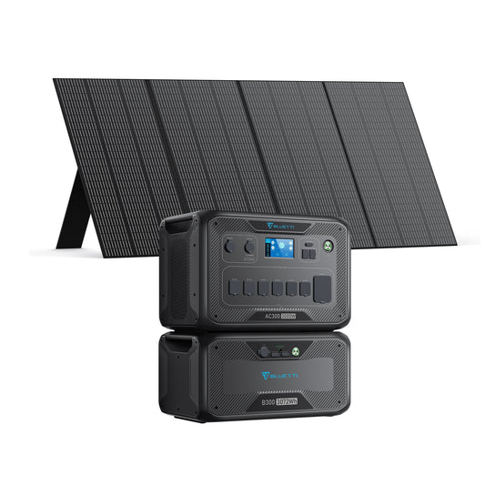 Bluetti 3000W Solar Generator AC300&#038;B300 Modular Power System With 1Pcs 350W Solar Panel ,UPS Battery Backup for Home Emergency Power Outage Off Grid, New