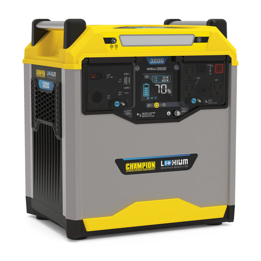 Champion Power Equipment 3276-Wh Power Station 3200/1600-Watt Portable Lithium-Ion Battery Solar Generator