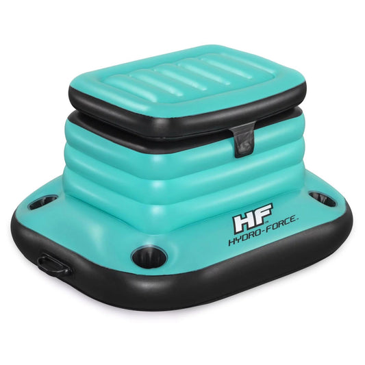 Bestway Hydro-Force Glacial Sport 9.43 Gal Inflatable Floating Cooler, Teal