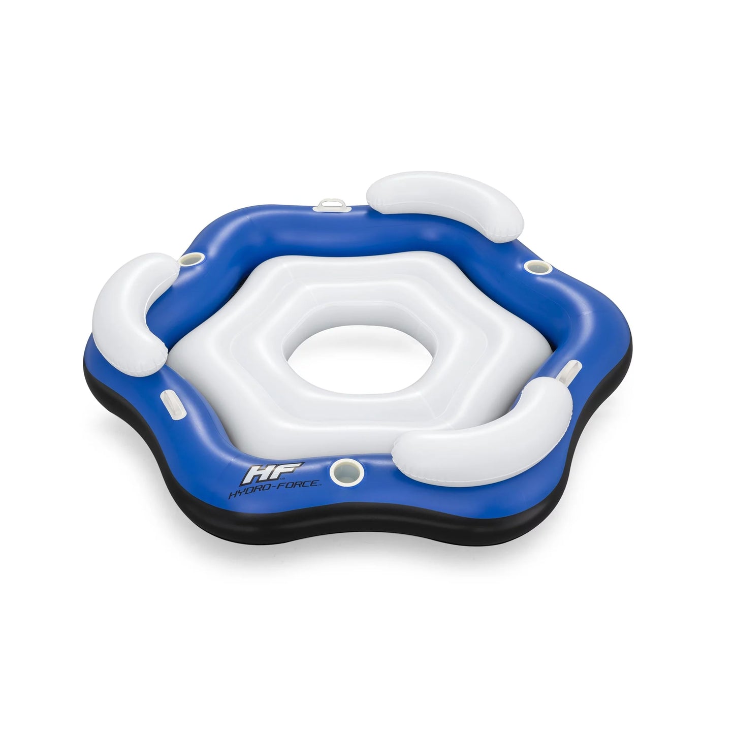 Bestway Hydro Force X3 Island 3 Person Inflatable Inner Tube, Blue &#038; White