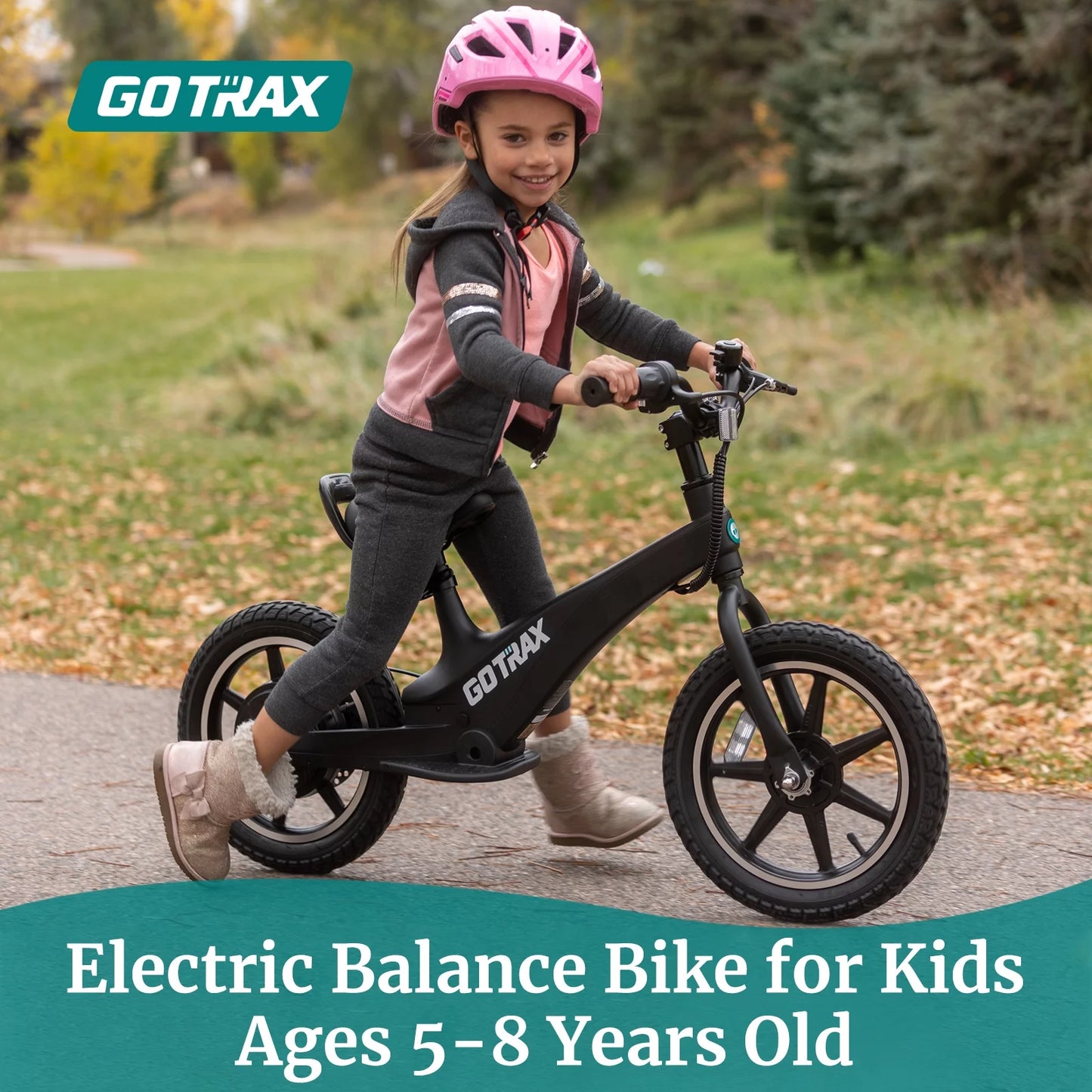 250W Electric Bike for Kids Age 5-8, 14&#8243; Tire 15.5Miles Range Kids E-Motorcycle, Best Gift for Child Unisex