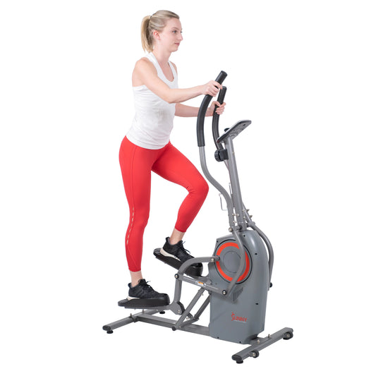 Sunny Health &#038; Fitness Performance Elliptical Cardio Climber for Cross Trainer Exercise Machine with Stepping Motion, SF-E3911