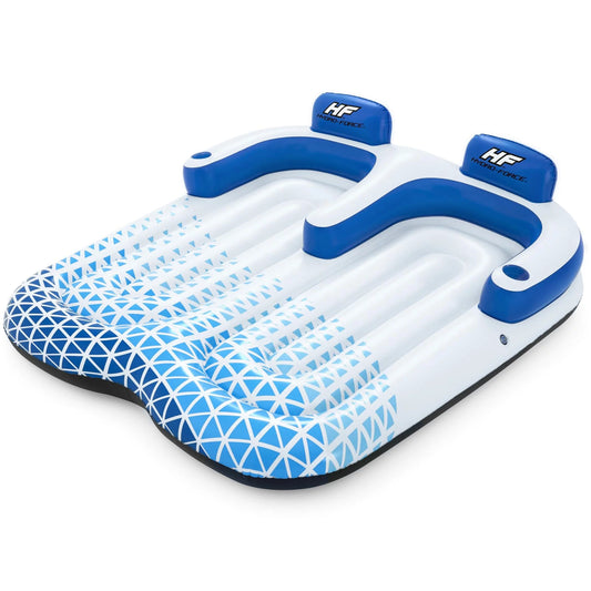 Bestway Hydro-Force Indigo Wave 72&#8243; 2 Person Inflatable Lounge Pool Float