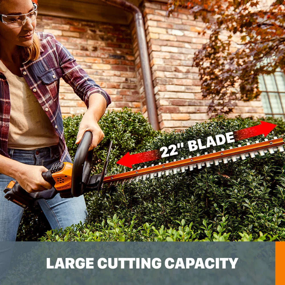 Worx Cordless 20V Leaf Blower, Hedge Trimmer, &#038; Weed Trimmer Combo Kit