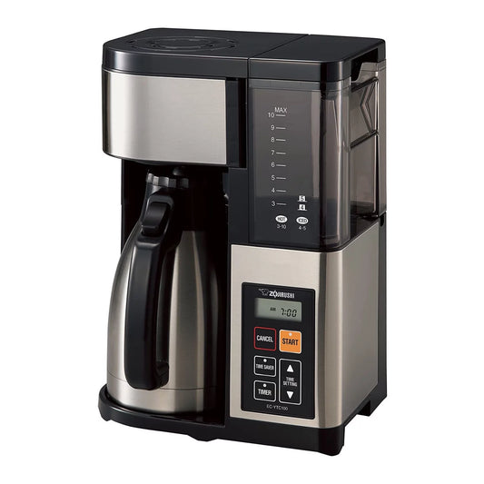 Zojirushi EC-YTC100XB Fresh Brew Plus 10-Cup Thermal Carafe Coffee Maker, Stainless Black