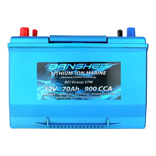 Deep Cycle Lithium-Ion RV Group 27 Dual Terminal Battery Replaces Optima D27M Blue Top 900CCA