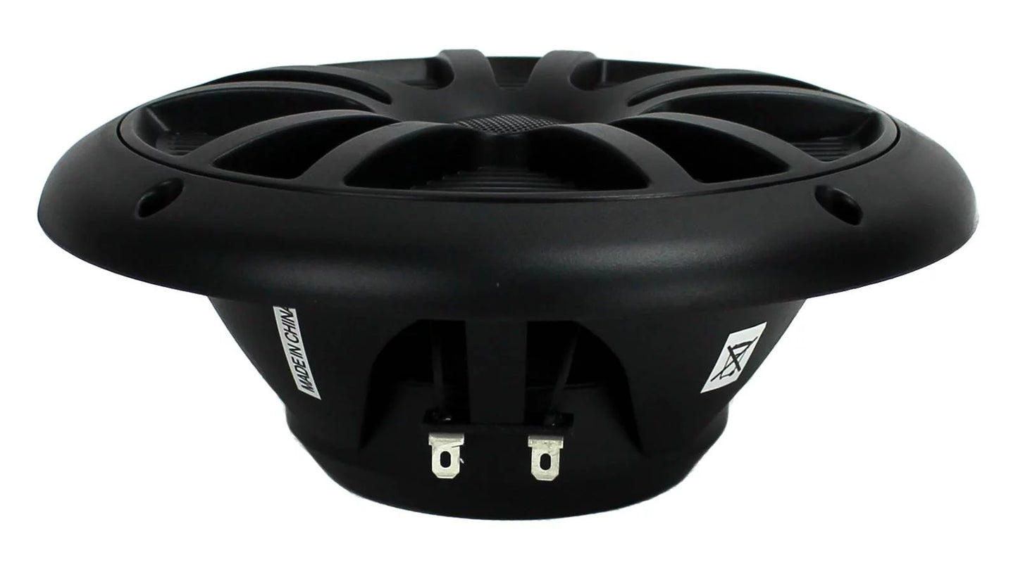 BOSS Audio MR6B 6.5 Inch 180W Dual Cone Black Marine Audio Speakers (6 Pack)