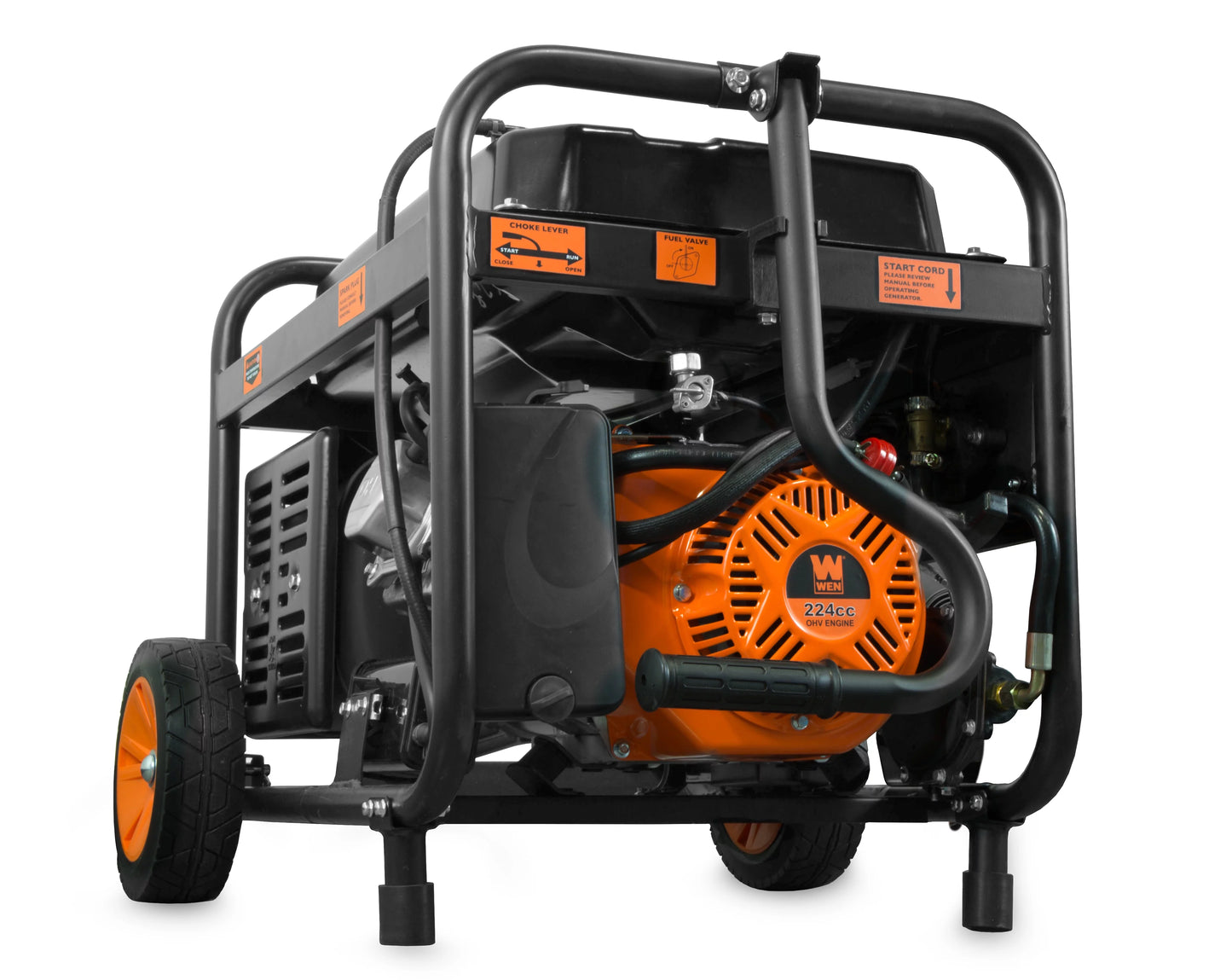 WEN 4,750/3,800-Watt 120-Volt/240-Volt Dual Fuel Gasoline and Propane Powered Electric Start Portable Generator w/ Wheel Kit