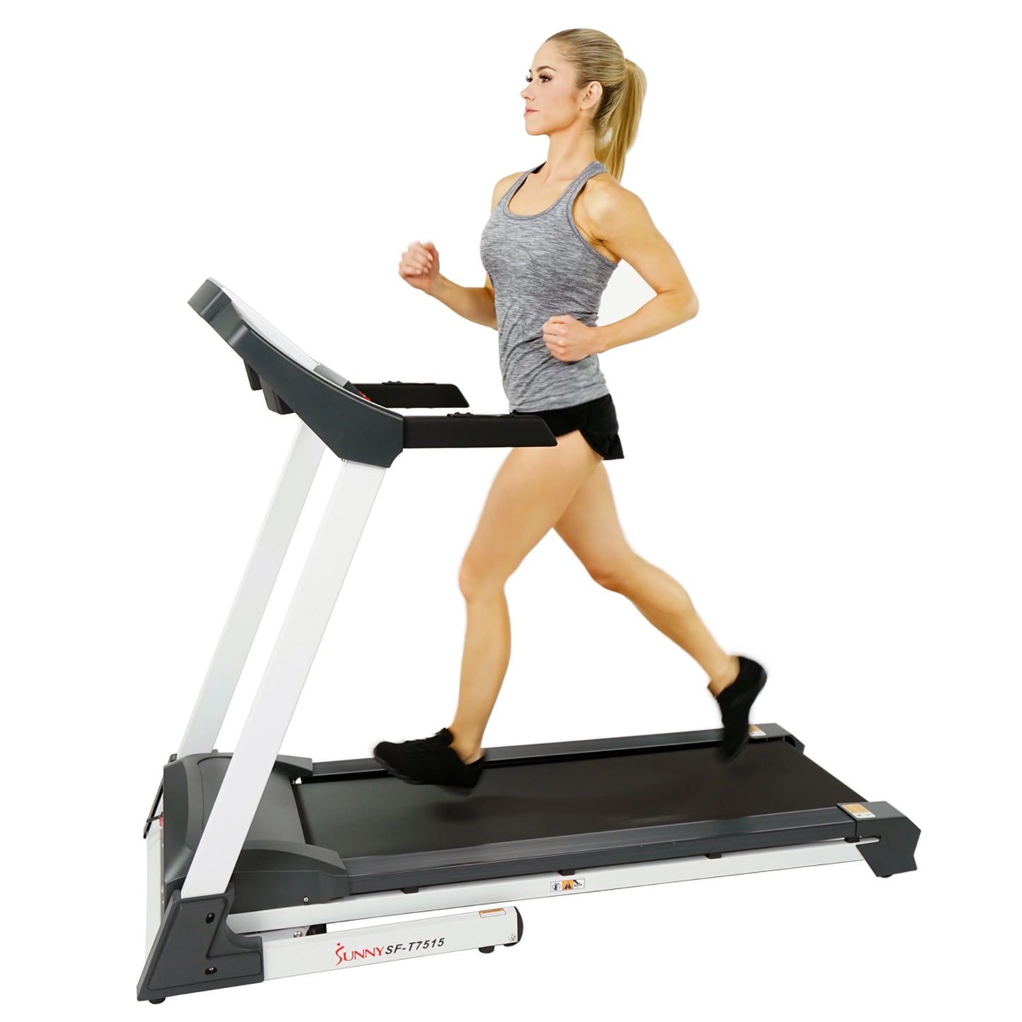 Sunny Health &#038; Fitness Smart Running Treadmill w/ Auto Incline, Sound System, Bluetooth, Foldable, High Weight Capacity, SF-T7515