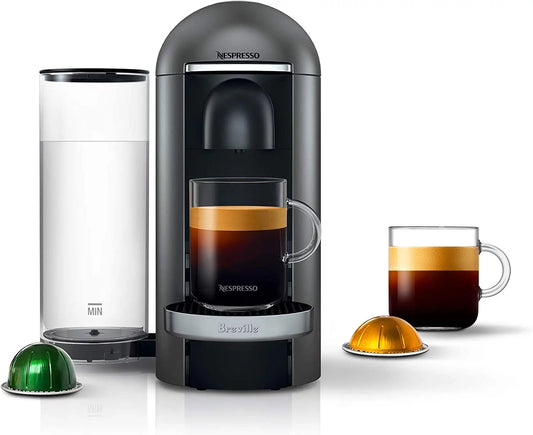 Breville-Nespresso USA BNV420SIL1BUC1 Nespresso VertuoPlus Deluxe Coffee and Espresso Maker by , Silver