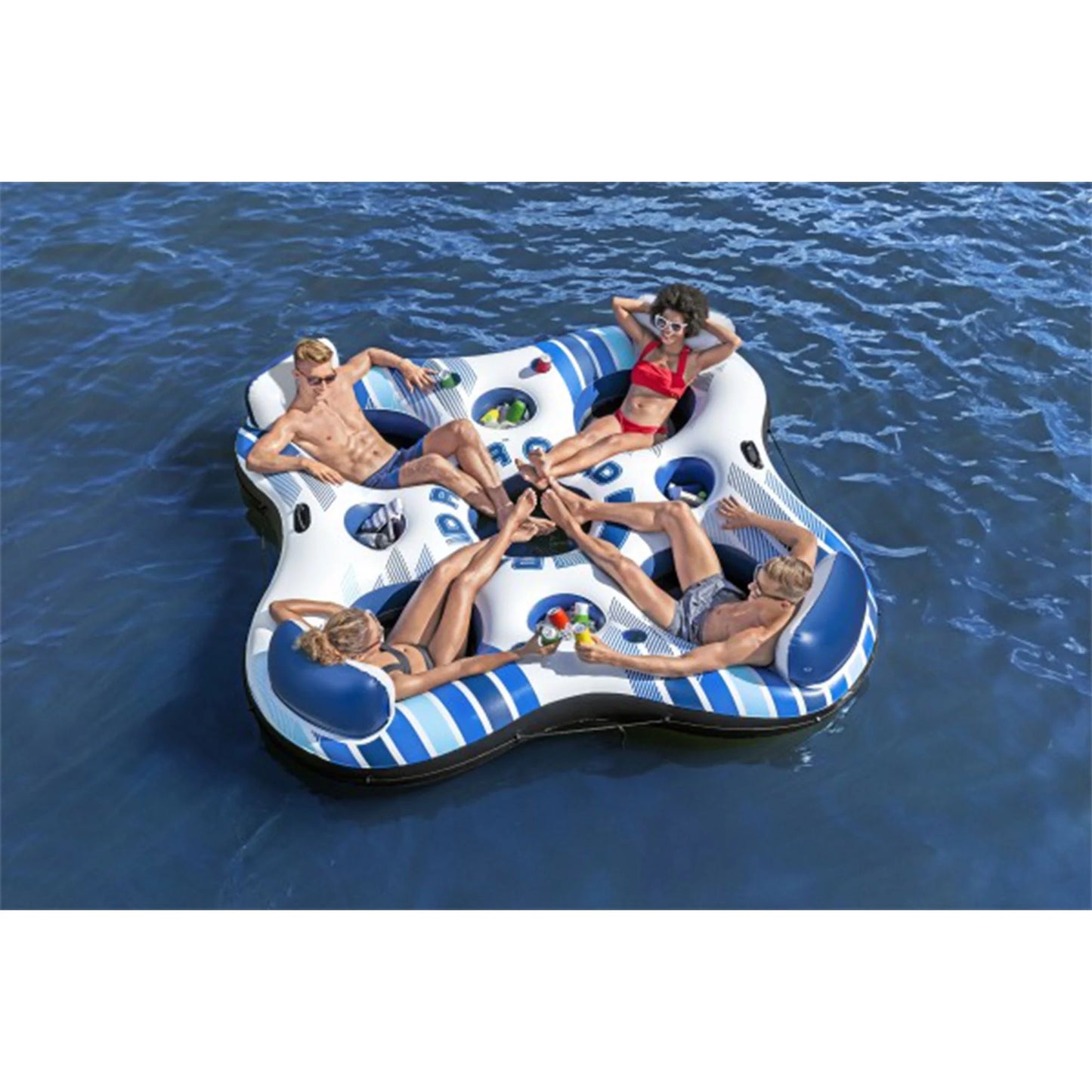 Bestway Hydro-Force Rapid Rider 4 Person Inflatable River Tube, Orange