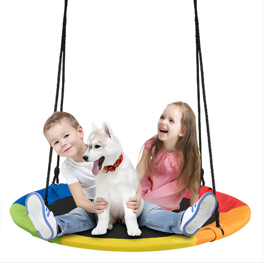 SUGIFT 40&#8243; Flying Saucer Tree Swing Sets for Backyard Outdoor Toys Indoor Playground Play for Kids