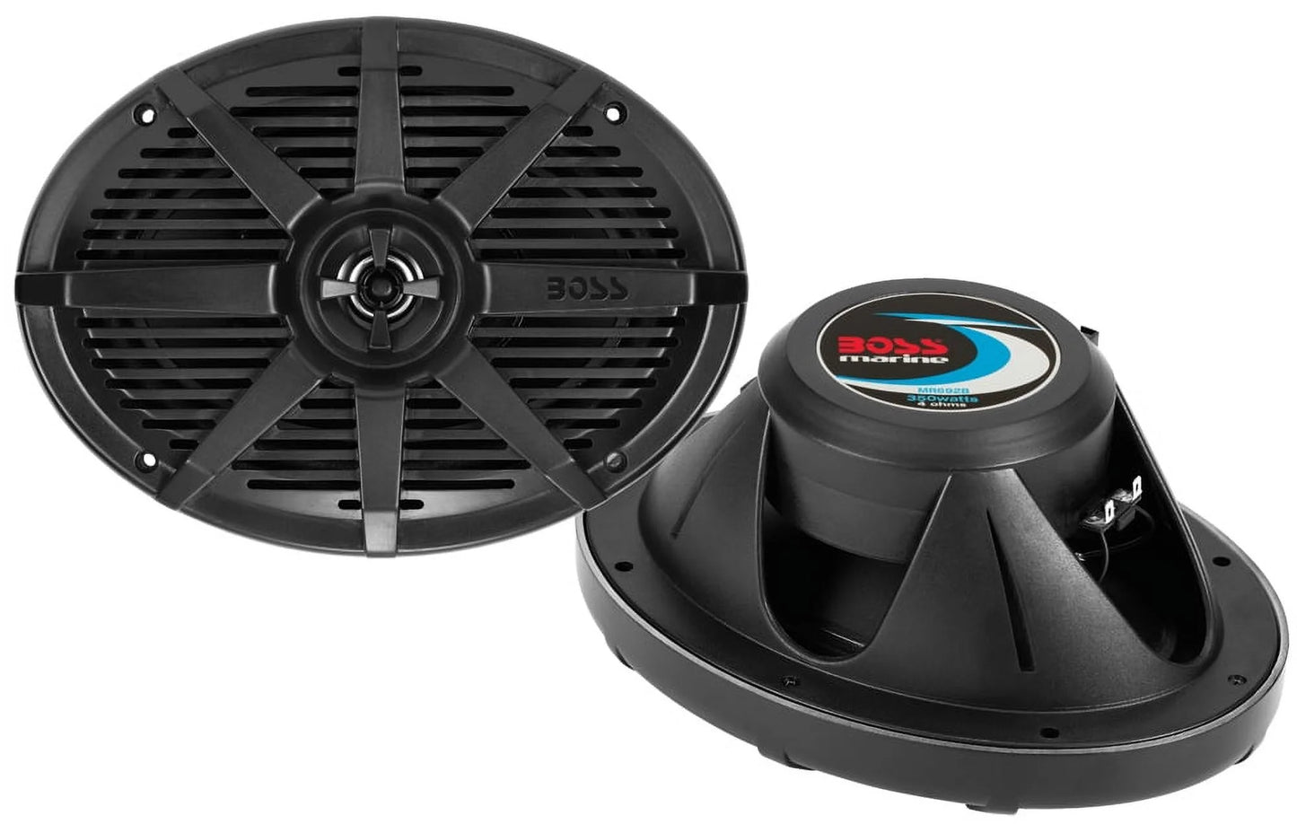 BOSS Audio Systems MR692B 6 x 9 Inch Marine Stereo Speakers &#8211; 350 Watts Max, 2 Way, Full Range Audio, Tweeters, Weatherproof, Sold in Pairs