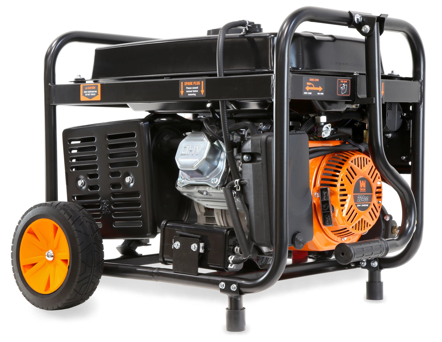 WEN 4750-Watt 120-Volt/240-Volt Dual Fuel Electric Start Portable Generator with Wheel Kit and CO Shutdown Sensor