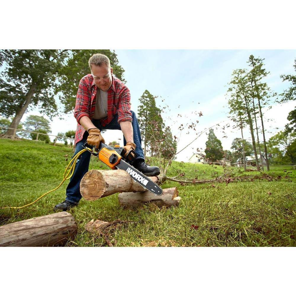 WORX WG305 8.0 Amp 110 Volt 14&#8243; Lightweight Durable Electric Chainsaw