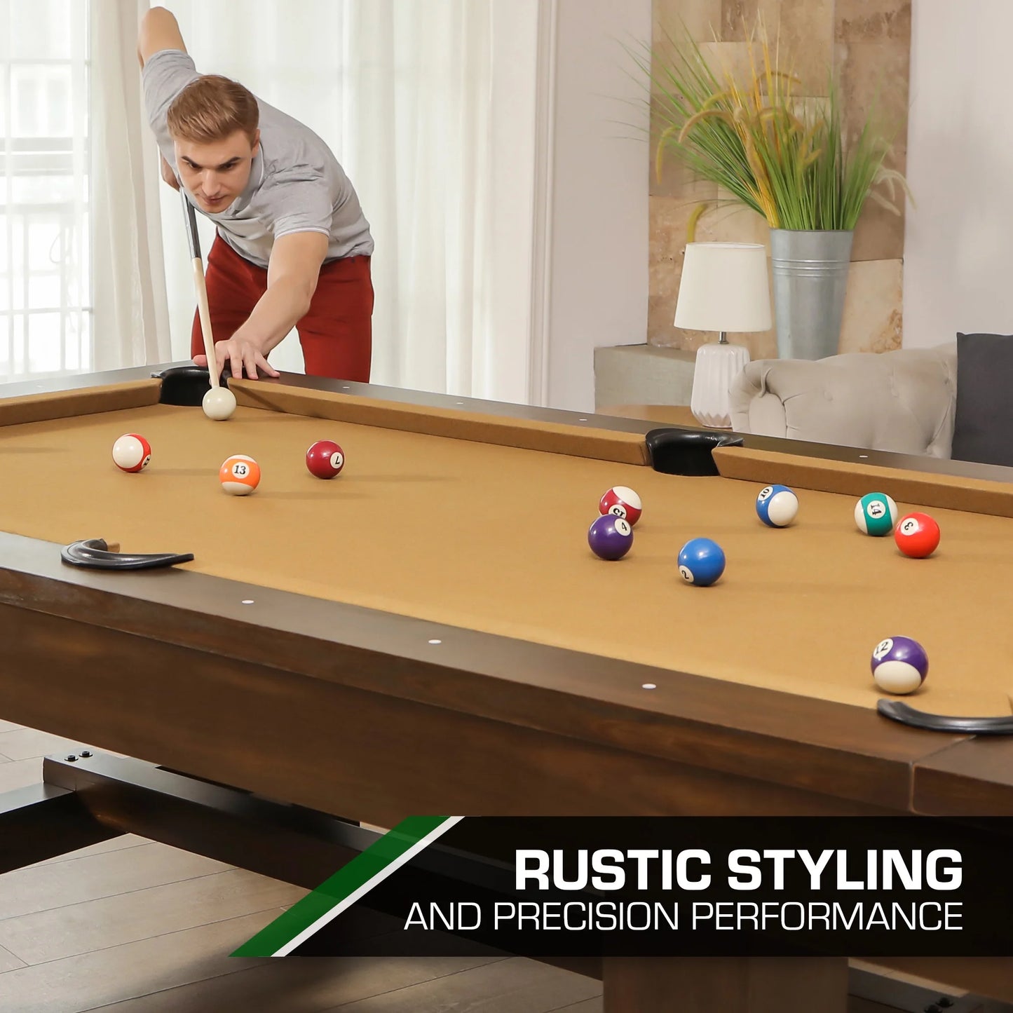 Classic Sport Dayton 96&#8243; x 55&#8243; Pool Table, Tan, Set up in 10 Minutes